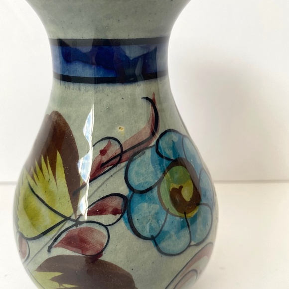Ken Edwards Signed Tonala Art Pottery Vase Vintage 5 2/8"H - Picture 6 of 10